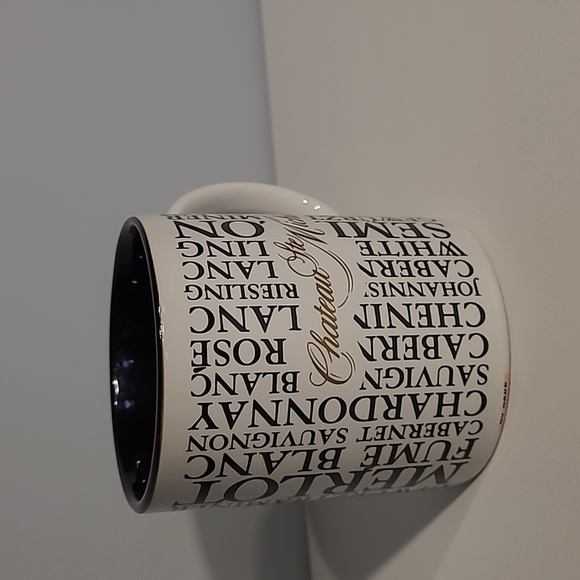 Chateau Ste Michelle Coffee Mug with various types of wines on it-New - Picture 3 of 6